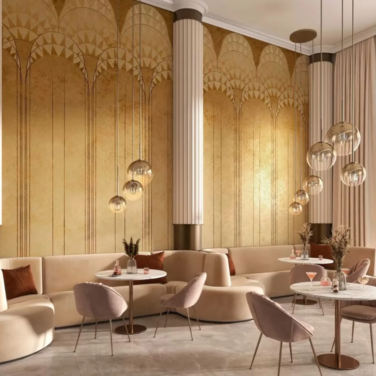 Hotel Lobby Feature Wall